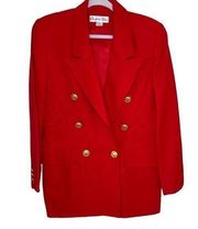 90’s Vintage Christian Dior Red Blazer Size 8