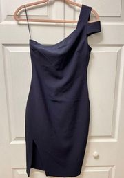 NWT likely packard one shoulder dress Women’s size 2 Navy Blue