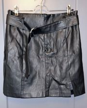 Faux Leather Mini Skirt