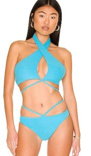 blue bathing suit set