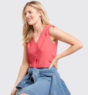 Draper James Coral Sleeveless Top