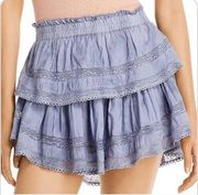 LoveShackFancy Ruffle Skirt Washed Denim… Cute!