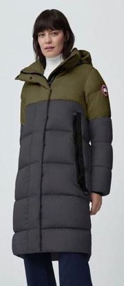 Canada Goose Regeneration Byward Parka in Military Green Graphite Sandstone