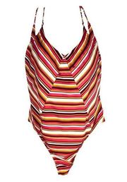 No Boundaries Plus Sz 3X Swimsuit 23W 25W Juniors Plus Orange Pink One Piece 847