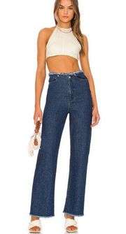 WeWoreWhat Frayed Straight Jean Size 28 NWT