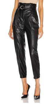 1960 Faux Leather Paperbag Pants