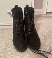 Forever 21 Suede High Top Heel Boots