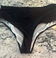 Women’s black high waisted swim bottoms