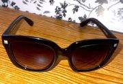 Oversized Black Frame UV Protection Sunglasses