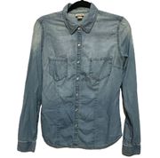 Mossimo denim light wash button up 