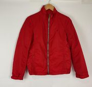 Full Zip Red Nylon Jacket