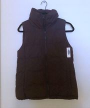 Old Navy Dark Purple Frost-Free Puffer Vest, Small, NWT