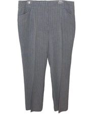 Anne Klein Gray Wide Stripes Dress Pants