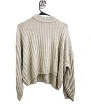 Green  Mock Neck Sweater