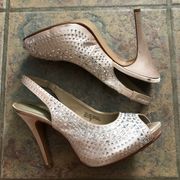 Lulu Townsend Size 8 Champagne LT Shania Heels