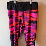 DANSKIN Now Capri Cropped Fitted Dri-More Leggings Yoga Workout Pants Size Med