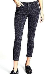 DL1961 Florence Cropped Mid-Rise Instasculpt Skinny Memphis Animal Print Jeans