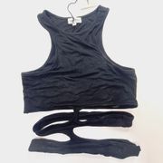 Superdown Cassie Cut Out Top in Black