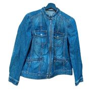 Liz Claiborne women's size medium denim crew neck jacket