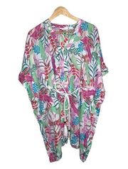 NWT Cynthia Rowley 100% Linen Beach Coverup Kimono Top Oversized Size Small