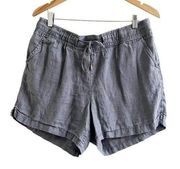 Company By Ellen Tracy Linen Shorts Grey Size Large Lagenlook Coastal