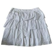 New York & Company White Layered Above the Knee Skirt Size M | 43-15