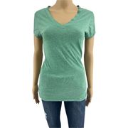 Zenna Outfitters (M) Green Spacedye V Neck Short Sleeve Layering Tee Shirt