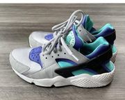 Nike Air Huarache Run Grape Shoes Womens Size 7.5 Gray Teal 634835-008