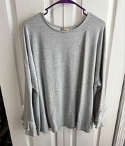 Como vintage bell sleeve gray sweater size 3X