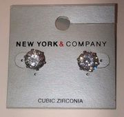 New York & Company NYC CZ Rhinestone Boho Pierced Stud Earrings