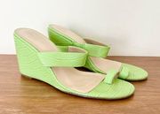 LPA Pistacchi green Dona wedge sandals 8.5