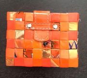 ORANGE CANDY WRAPPER MINI WALLET