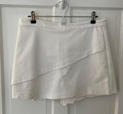 White Nina Wrap Mini Skirt