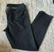 City Streets Washed Black Skinny Jean Ankle Zipper Size 11