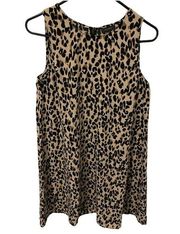 Nordstrom's Halogen Leopard Print Sleeveless A-Line Dress size Small