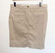 Old Navy Stretch Khaki Tan Pencil Style Skirt