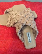 Steve Madden Nude Marina Slip On Mules Sandals Size 8 Womens