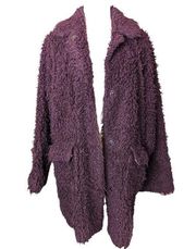 Purple Faux Fur Jacket Mob Wife