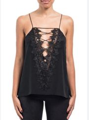 The Charlie Black Lace Top Size Small