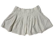 White Pleated Mini Skirt size small