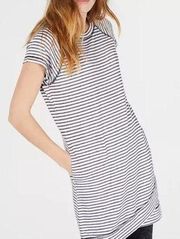 Striped Crossover-Hem Tunic