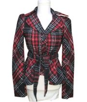 NWT Boston Proper Black Plaid  Jacket