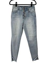 M Jeans By Maurices Button Fly High Rise Raw Hem Jeans