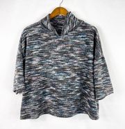 SILENCE + NOISE Multicolor Short Sleeve Sweater S