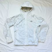 The North Face  DryVent Waterproof Rain Jacket, White with Graphic, sz S