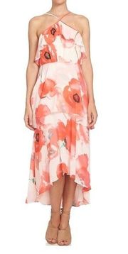 Cece Poppy Floral Ruffle Dress sz 4