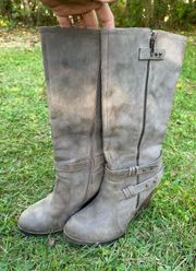 Taupe  Kearney Wedge Boots size 8