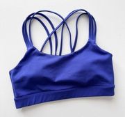 NWOT Fit Strappy Racerback Sports Bra In Becca Blue Size Small
