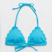 Aerie  Waffle Scalloped Triangle Bikini Top