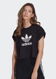 Adidas ADICOLOR CLASSICS SHORT TREFOIL TEE
cropped  tee shirt black and white